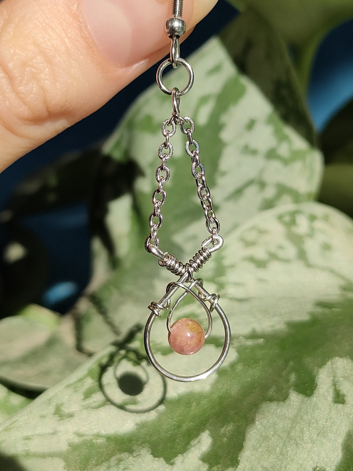 Pink tourmaline taurus earrings