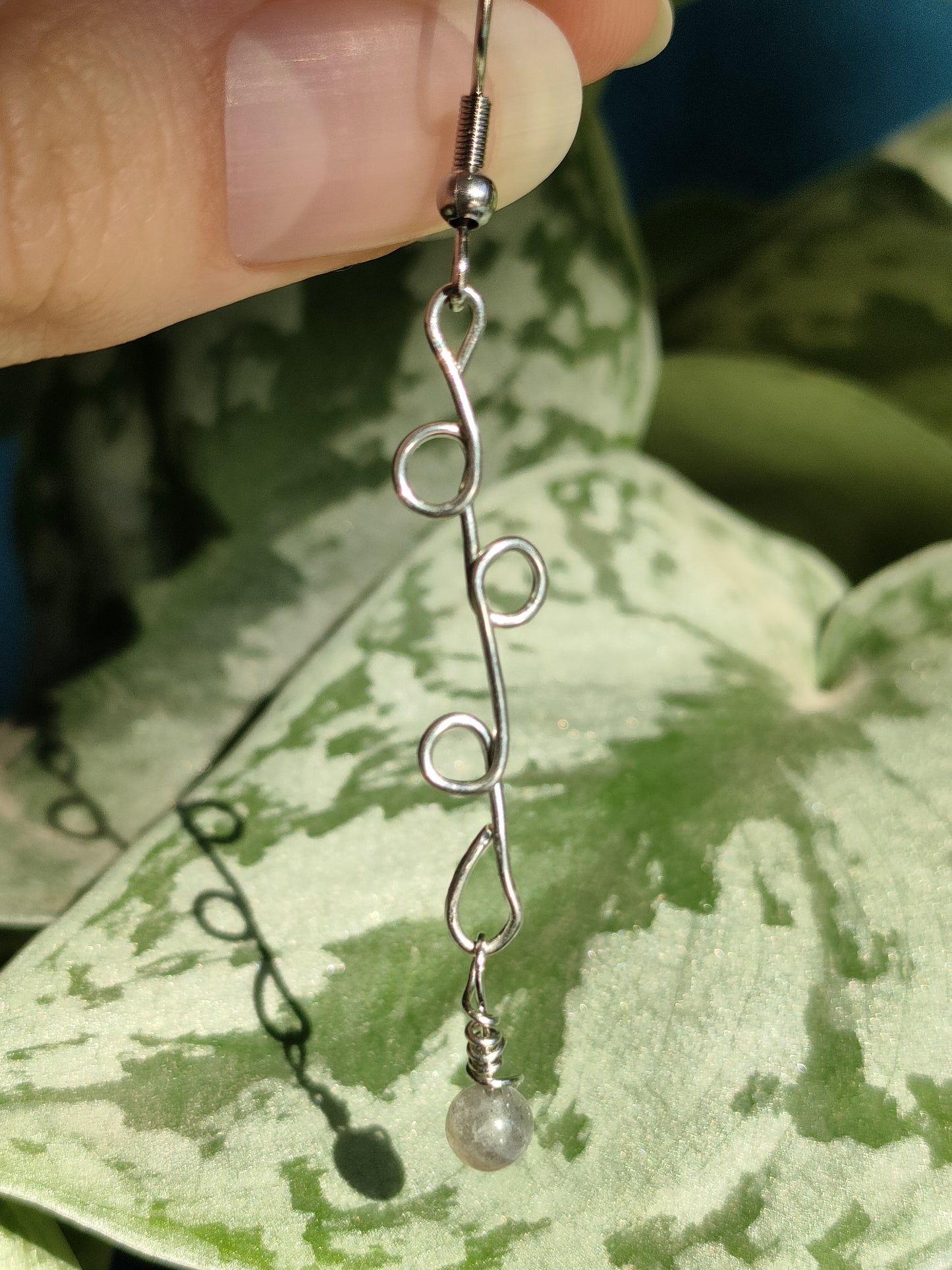 Labradorite drop earrings
