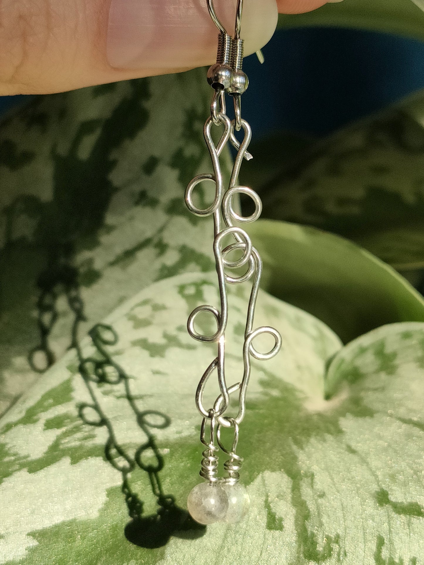 Labradorite drop earrings