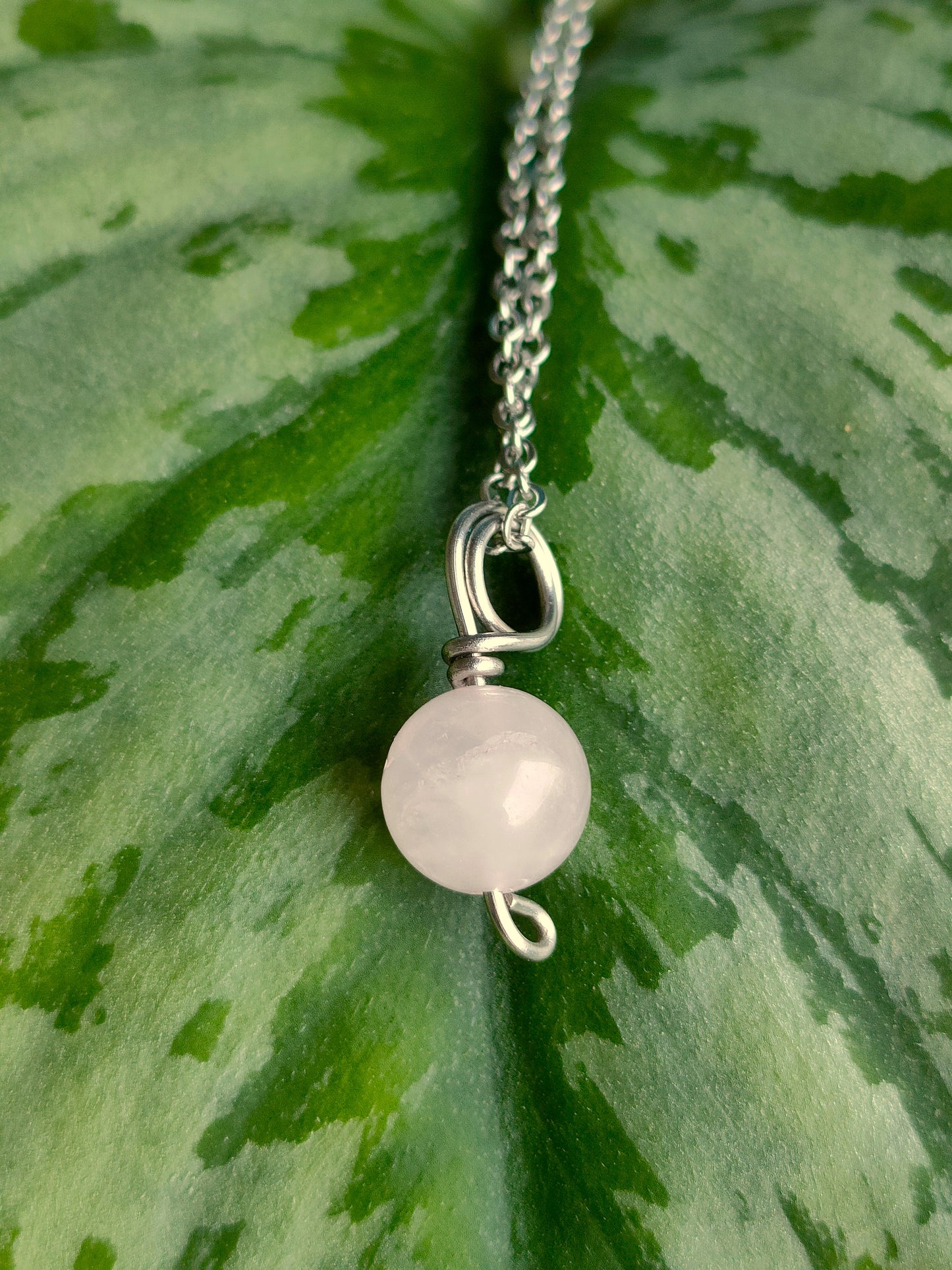 BIBBLE quarzo rosa argento