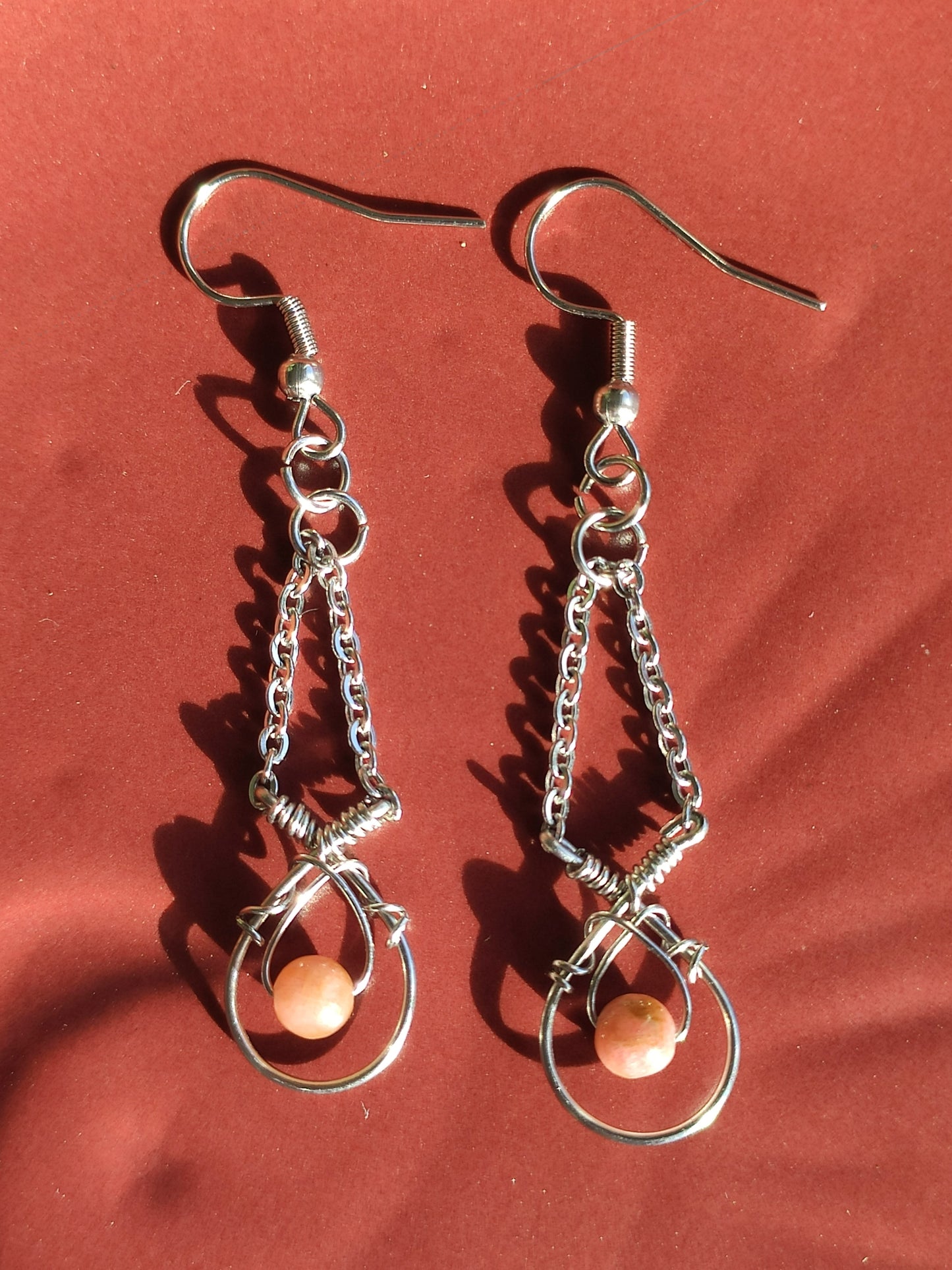 Pink tourmaline taurus earrings
