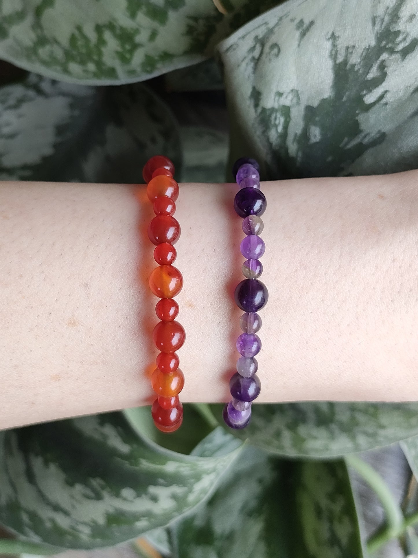 Bracciali corniola e ametista