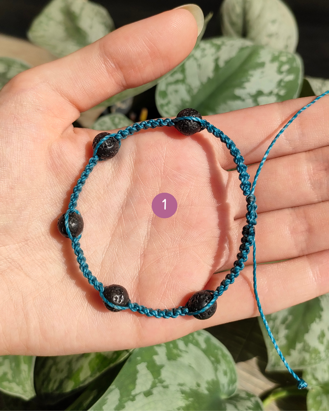 Bracciali pietra lavica e quarzo rosa, granato