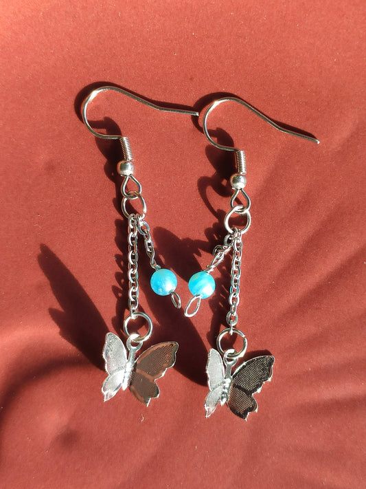 Apatite butterfly earrings