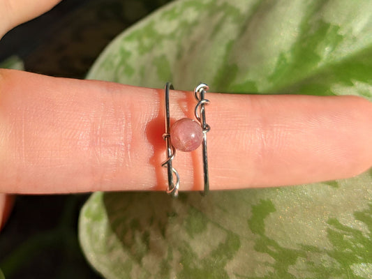 Pink tourmaline ring